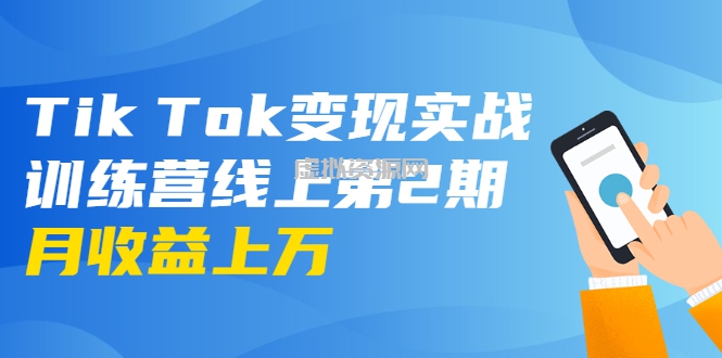 龟课·Tik Tok变现实战训练营线上第2期：日入上百+美刀 月收益上万不成问题