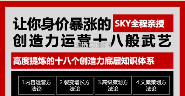 让你的身价暴涨的创造力运营十八般武艺 高度提炼的18个创造力底层知识体系