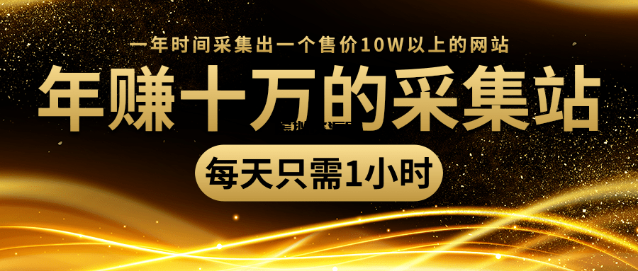 年赚十万的采集站，每天却只需要1小时，一年时间采集出一个售价10W以上的网站