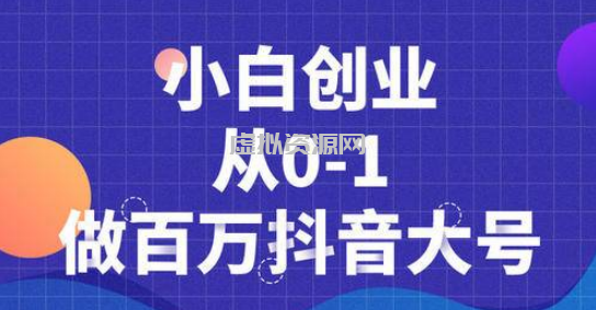 蛋解创业抖音短视频从0到1做百万大号，爆款内容策划，产品千万级别的曝光！