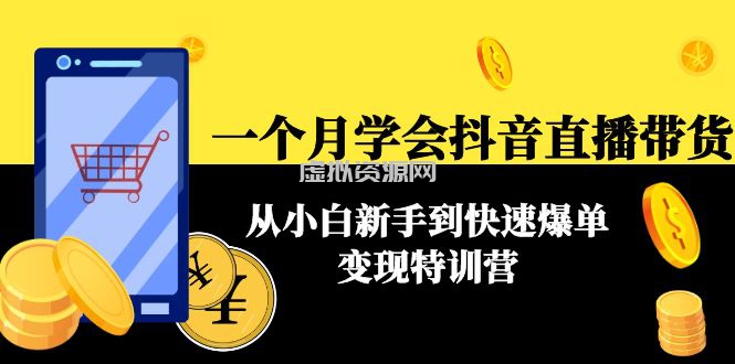 一个月学会抖音直播带货：从小白新手到快速爆单变现特训营(63节课)