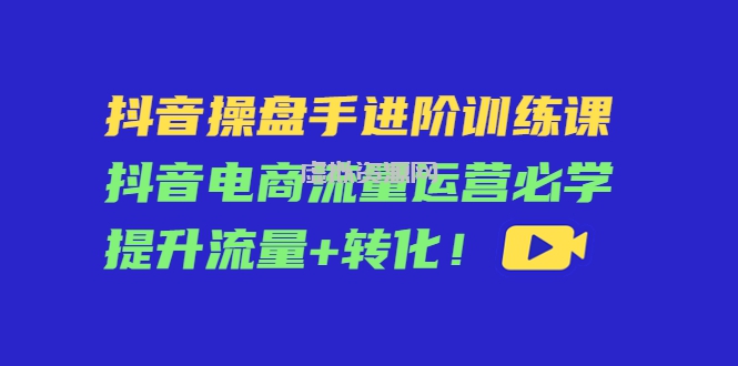 抖音操盘手进阶训练课：抖音电商流量运营必学，提升流量+转化