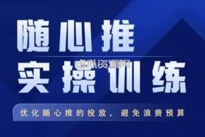 飞哥·随心推实操训练，优化随心推投放，避免浪费预算