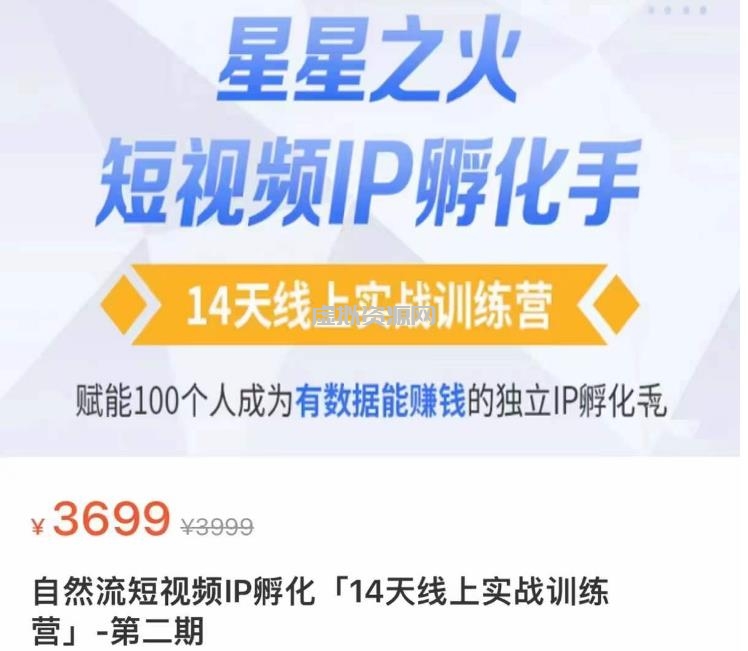 瑶瑶·自然流短视频IP孵化第二期，14天线上实战训练营，赋能100个人成为有数据能赚钱的独立IP孵化手