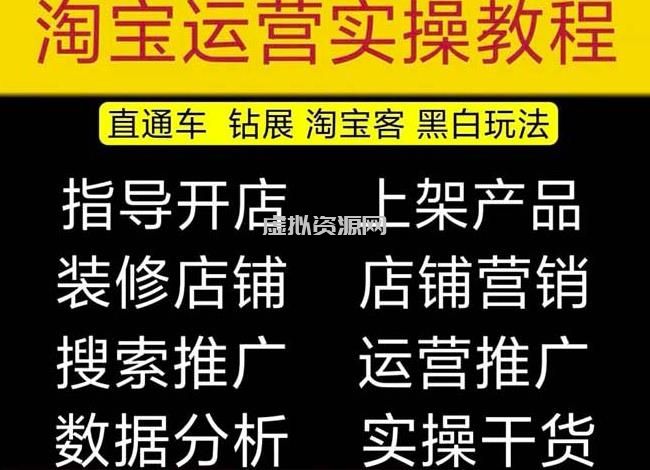 2023淘宝开店教程0基础到高级全套视频网店电商运营培训教学课程（2月更新）