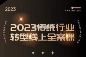 数据哥2023传统行业转型线上全案课，2023年传统行业如何转型线上，线上创业/传统转型避坑宝典