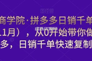 白凤电商学院·拼多多日销千单训练营，从0开始带你做好拼多多，日销千单快速复制（更新知2023年3月）