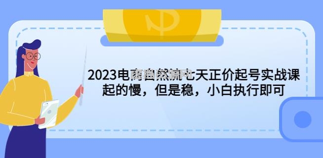 2023电商自然流七天正价起号实战课：起的慢，但是稳，小白执行即可！