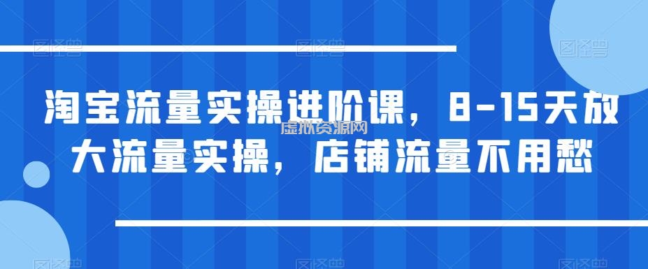 淘宝流量实操进阶课，8-15天放大流量实操，店铺流量不用愁