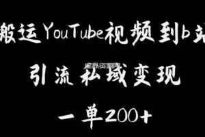 搬运YouTube视频到b站，引流私域一单利润200+，几乎0成本！【揭秘】