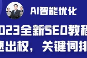 2023最新网站AI智能优化SEO教程，简单快速出权重，AI自动写文章+AI绘画配图