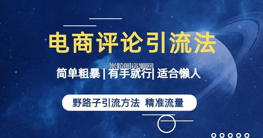 简单粗暴野路子引流-电商平台评论引流大法，适合懒人有手就行【揭秘】