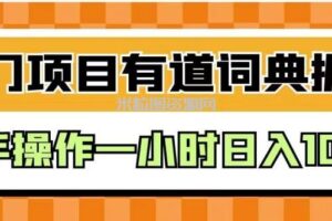 外面卖980的有道词典掘金，只需要复制粘贴即可，新手操作一小时日入100＋【揭秘】