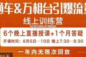 直通车&万相台引爆流量班，6天打通你开直通车·万相台的任督二脉