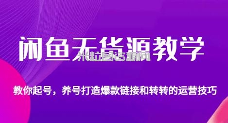 闲鱼无货源教学，教你起号，养号打造爆款链接以及转转的运营技巧